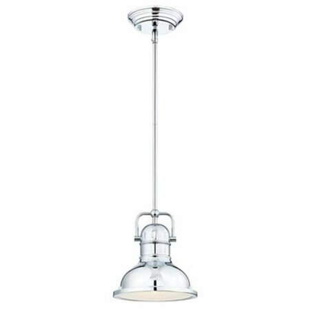 BRILLIANTBULB One-Light LED Pendant with Frosted Prismatic Lens Chrome BR3276069